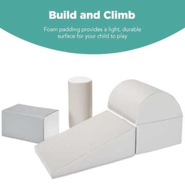 Best Choice Products 5-Piece Kids Climb & Crawl Soft Foam Block Activity Play Structures for Child D...