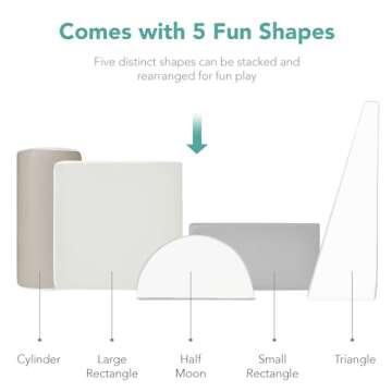 Best Choice Products 5-Piece Kids Climb & Crawl Soft Foam Block Activity Play Structures for Child Development, Color Coordination, Motor Skills - Neutral