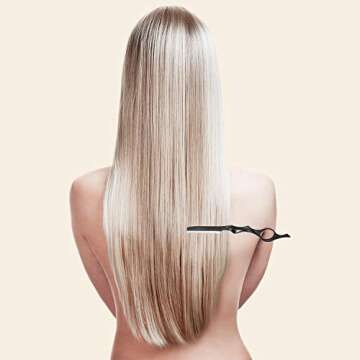 Mudder Hair Styling Razor Comb - 11 Pieces Hair Thinning Comb with Replacement Stainless Steel Razors for Salon Home Use (Black, Metal)