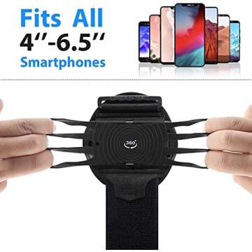 HLOMOM Running Phone Holder Armband - 360° Rotation Design