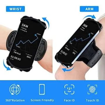 HLOMOM Running Phone Holder Armband - 360° Rotation Design