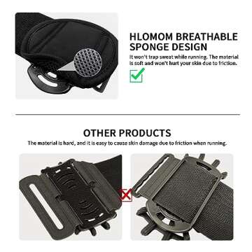 HLOMOM Running Phone Holder Armband - 360° Rotation Design