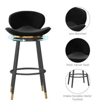 Guyifuny Bar Stools 25.6 Inches Tall Kitchen Seating