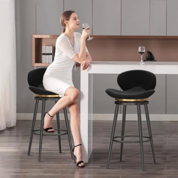 Guyifuny Bar Stools 25.6 Inches Tall Kitchen Seating
