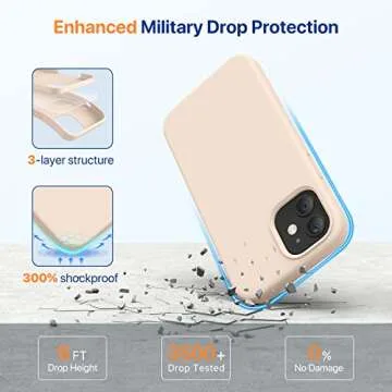 Miracase iPhone 12 & 12 Pro Liquid Silicone Case - Stylish Protection