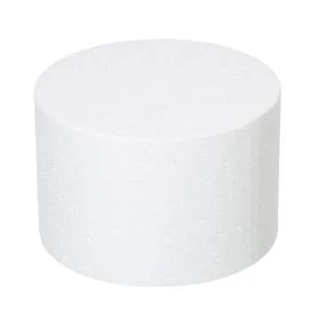 Crafare 6x4 Inch Foam Dummy Cake Round for Crafts 4pcs 6 Inch Round Cake Dummy Discs for Cake DIY Projects Wedding Holiday Christmas Crafts Making and School Modeling