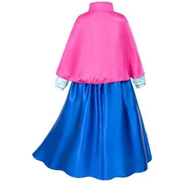 Party Chili Princess Costumes Birthday Party Dress Up for Little Girls/Long Sleeve with Cape,Wig,Crown,Gloves 2T 3T (100)