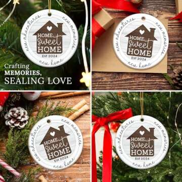 HEXMOZ New Home Ornament 2024 - House Warming Gifts New Home, Best Housewarming Gifts for New House Couples, New Home Gift Ideas - First Home Gifts for New Home Owners, Men, Women - New House Décor