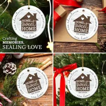 HEXMOZ New Home Ornament 2024 - House Warming Gifts New Home, Best Housewarming Gifts for New House Couples, New Home Gift Ideas - First Home Gifts for New Home Owners, Men, Women - New House Décor