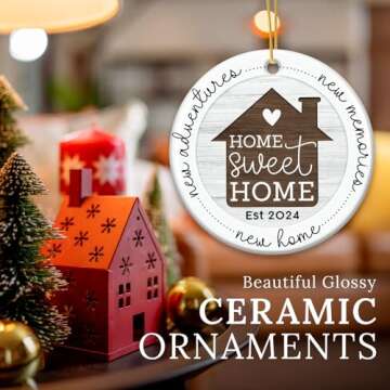 HEXMOZ New Home Ornament 2024 - House Warming Gifts New Home, Best Housewarming Gifts for New House Couples, New Home Gift Ideas - First Home Gifts for New Home Owners, Men, Women - New House Décor