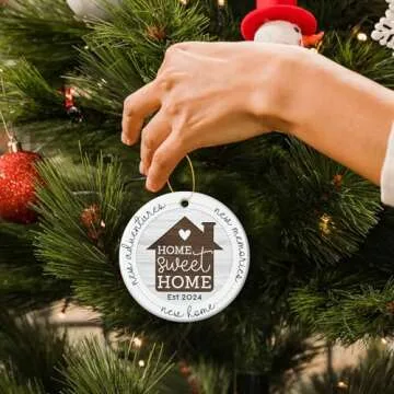 HEXMOZ New Home Ornament 2024 - House Warming Gifts New Home, Best Housewarming Gifts for New House Couples, New Home Gift Ideas - First Home Gifts for New Home Owners, Men, Women - New House Décor