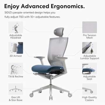 SIDIZ T50 Ergonomic Office Chair for Ultimate Comfort