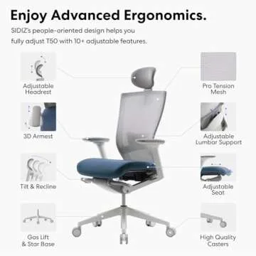 SIDIZ T50 Ergonomic Office Chair for Ultimate Comfort