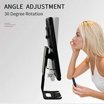 Fogless Shower Mirror with LED Light and Razor Holders