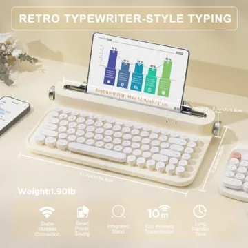YUNZII ACTTO B305 Wireless Typewriter Keyboard