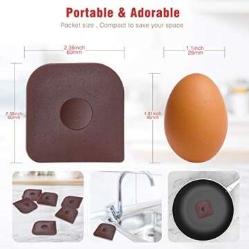 Gelbira Nylon Pan Scrapers, 6 Pack, Durable Pot Scraper, Perfect for Messy Pans and Pots, Kitchen Accessory, Housewarming Gift, Cleaning Tool, Cooking