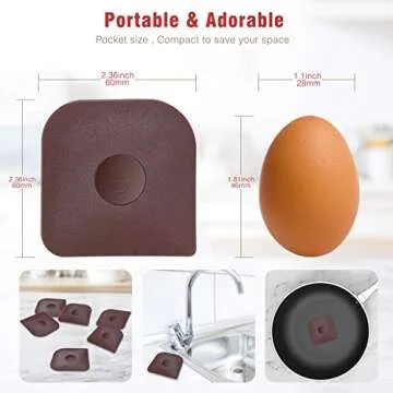 Gelbira Nylon Pan Scrapers, 6 Pack, Durable Pot Scraper, Perfect for Messy Pans and Pots, Kitchen Accessory, Housewarming Gift, Cleaning Tool, Cooking