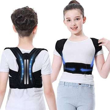 Lexniush Professional Posture Corrector for Kids and Teens, Effective Upper Back Posture Brace for T...
