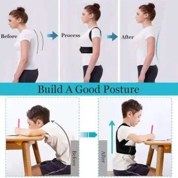 Lexniush Professional Posture Corrector for Kids and Teens, Effective Upper Back Posture Brace for Teenagers Boys Girls Spinal Support to Improves Slouch, Prevent Humpback, Relieve Back Pain