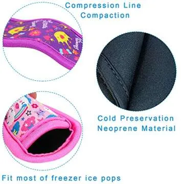 Hzran Ice Pop Sleeves - 8 Colorful Neoprene Holders for Kids