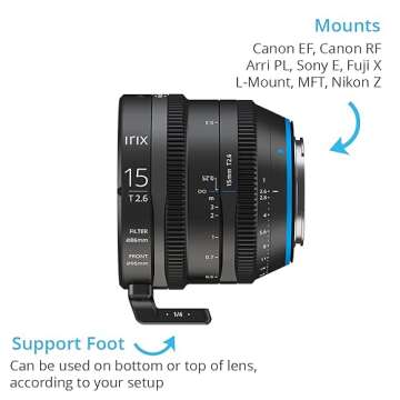 Irix Cine 15mm T2.6 Wide-Angle Lens for Canon Cameras