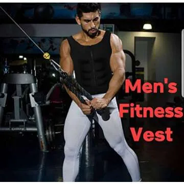 HOMETA Sweat Vest for Men Waist Trainer Sauna Vest Body Shaper Polymer Zipper Weight Loss Sauna Tank...
