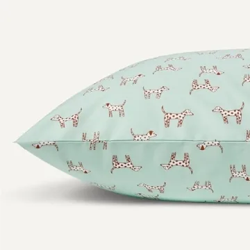 Organic Cotton Kids' Sheet Set with Spotted Dogs Print