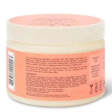 Shea Moisture Curl Enhancing Smoothie, Coconut & Hibiscus Curl Cream with Shea Butter & Coconut Oil ...