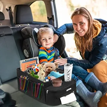 FUNNy Elf Car Seat Organizer 11 Storages 4 Cup Holders Waterproof