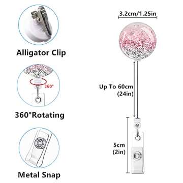 Stylish Retractable ID Badge Holder for Office Professionals