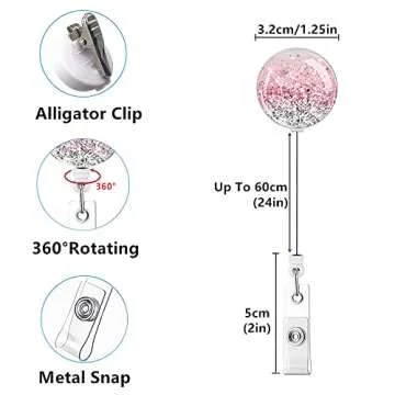 Stylish Retractable ID Badge Holder for Office Professionals