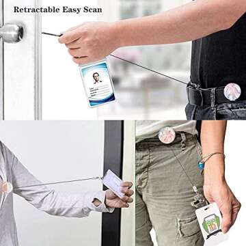 Stylish Retractable ID Badge Holder for Office Professionals