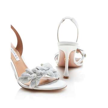 Aquazzura Galactic Flower Sandal 95 in Luxurious Satin
