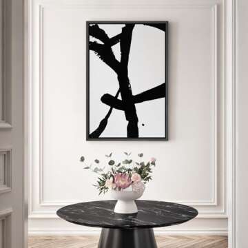 SIGNWIN Framed Canvas Wall Art Abstract Color Block Canvas Prints Home Artwork Decoration for Living Room,Bedroom - 24x36 inches