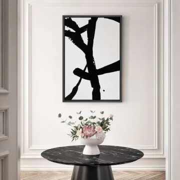 SIGNWIN Framed Canvas Wall Art Abstract Color Block Canvas Prints Home Artwork Decoration for Living Room,Bedroom - 24x36 inches