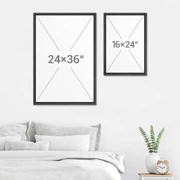 SIGNWIN Framed Canvas Wall Art Abstract Color Block Canvas Prints Home Artwork Decoration for Living Room,Bedroom - 24x36 inches