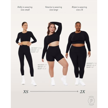 PAVOI ACTIVE Women's Long Sleeve Crop Top for Gym