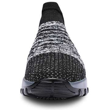 ANLUKE Women's Non Slip Walking Shoes Breathable Mesh Slip On Work Shoes Sneakers Comfort Platform L...