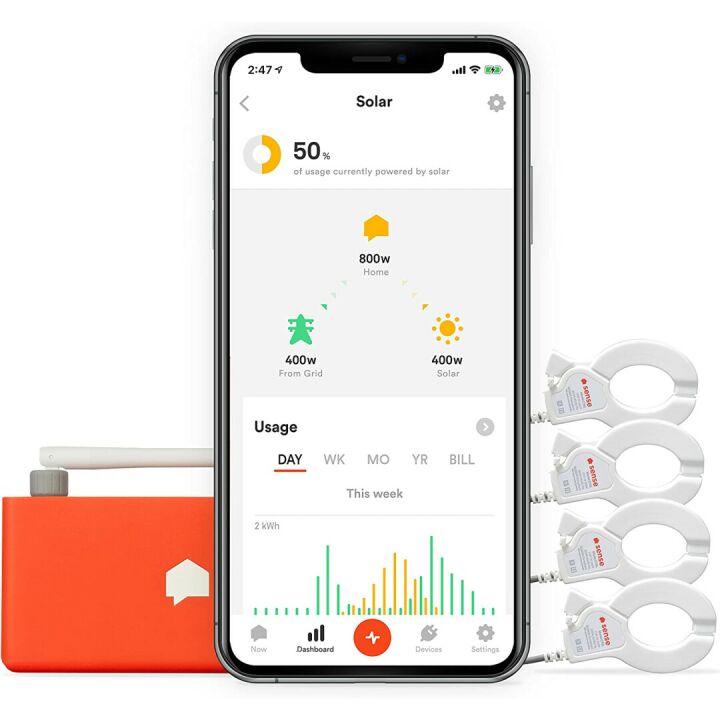 Sense Energy Monitor with Solar for Real-Time Tracking