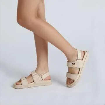 Rihero Women's Adjustable Comfort Flat Sandals for Summer