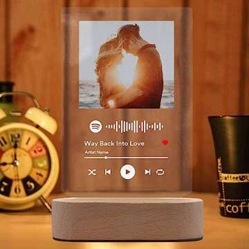 FunStudio Personalized Acrylic Song with Photo Custom Acrylic Album Cover Gifts for Girlfriend Boyfr...