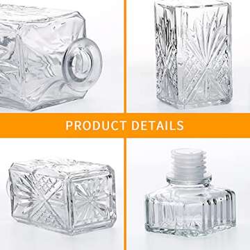 Cadamada Glass Bottle Decanter Set for Whiskey Enthusiasts
