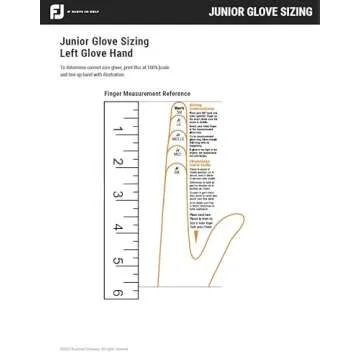 FootJoy Junior Golf Glove, White Medium, Worn on Left Hand