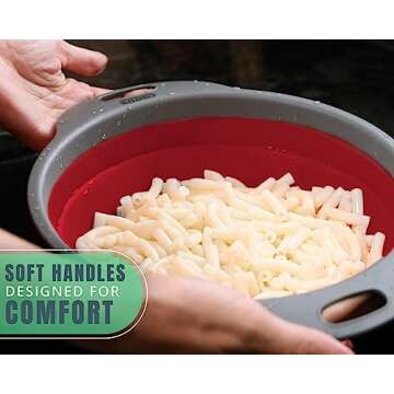 Collapsible Silicone Colanders Set - Ultimate Kitchen Strainers