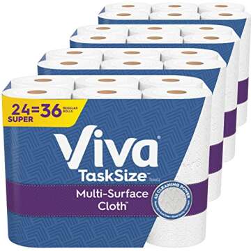 Viva Multi-Surface Cloth Paper Towels - 24 Super Rolls for Ultimate Cleaning