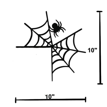 Handcrafted Halloween Spider Web Door Sign for Parties