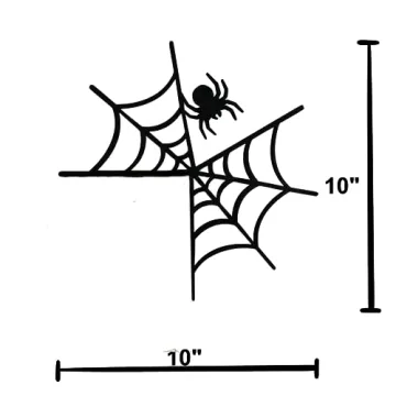 Handcrafted Halloween Spider Web Door Sign for Parties