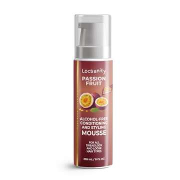 Locsanity Passion Fruit Alcohol-Free Conditioning and Styling Mousse, Rolling, Twisting, Locking Mou...