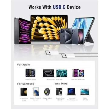 High Speed USB C to USB C Cable - 60W Fast Charging