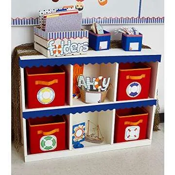 Carson Dellosa 65ft Navy Blue Bulletin Board Borders, Roll of Scalloped Border Trim for Bulletin Board, White Board, Cork Board, Poster Board, Bulletin Board Decorations, Office Décor, Classroom Décor